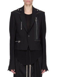 Alice wool jacket - Black & Pearl