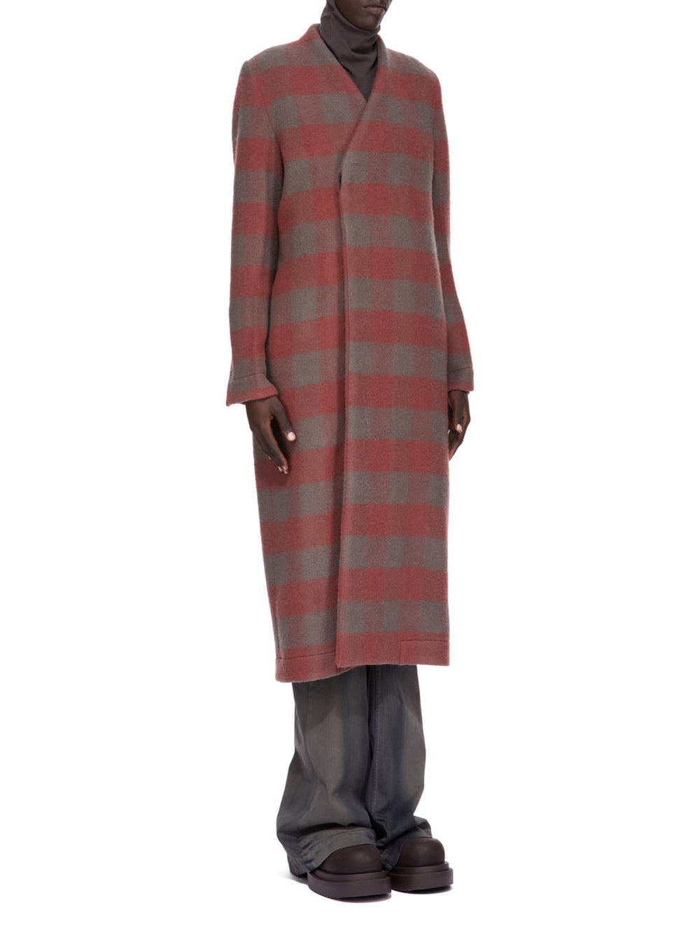Museum wool coat - Rosewood Plaid