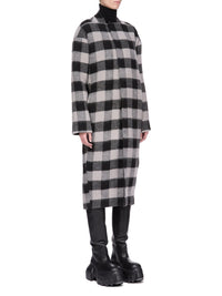 Island wool coat - Black Plaid