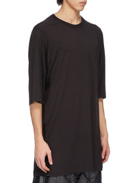 Jumbo T-shirt in a wool and silk blend - Black