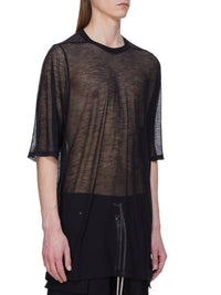 Jumbo T-shirt in a wool and silk blend - Black