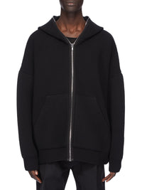 Gimp wool hooded jumper - Black