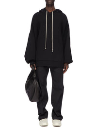 Hun wool hooded jumper - Black