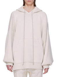 Sweatshirt Hun à capuche en laine - Natural