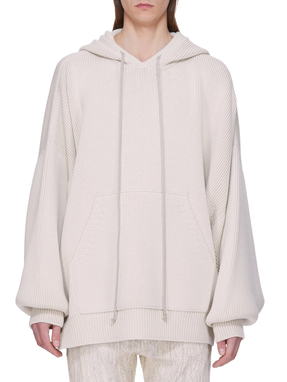 Sweatshirt Hun à capuche en laine - Natural