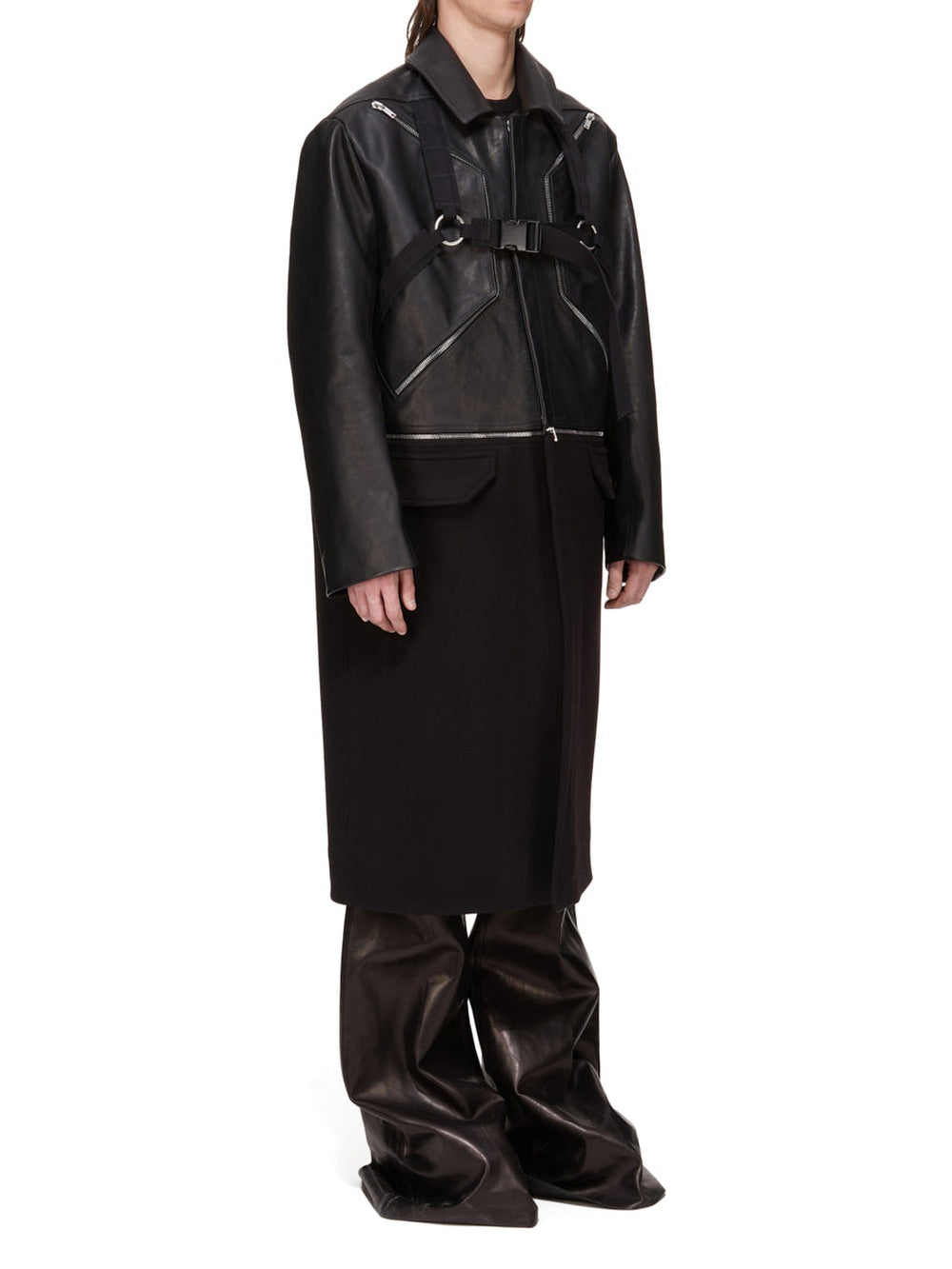 Blixa Jumbo leather coat - Black
