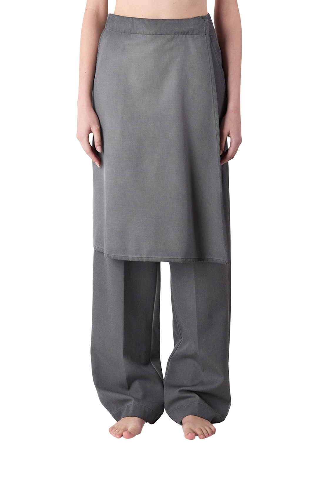 Wool skirt trousers - Grey