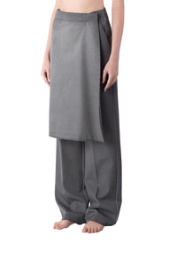 Wool skirt trousers - Grey