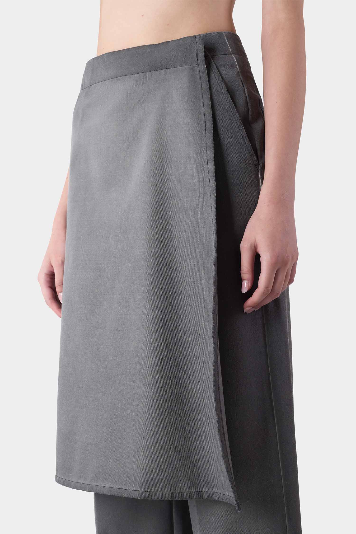 Wool skirt trousers - Grey