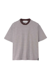 Striped T-shirt - Brown & Optical White