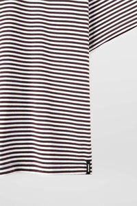 Striped T-shirt - Brown & Optical White