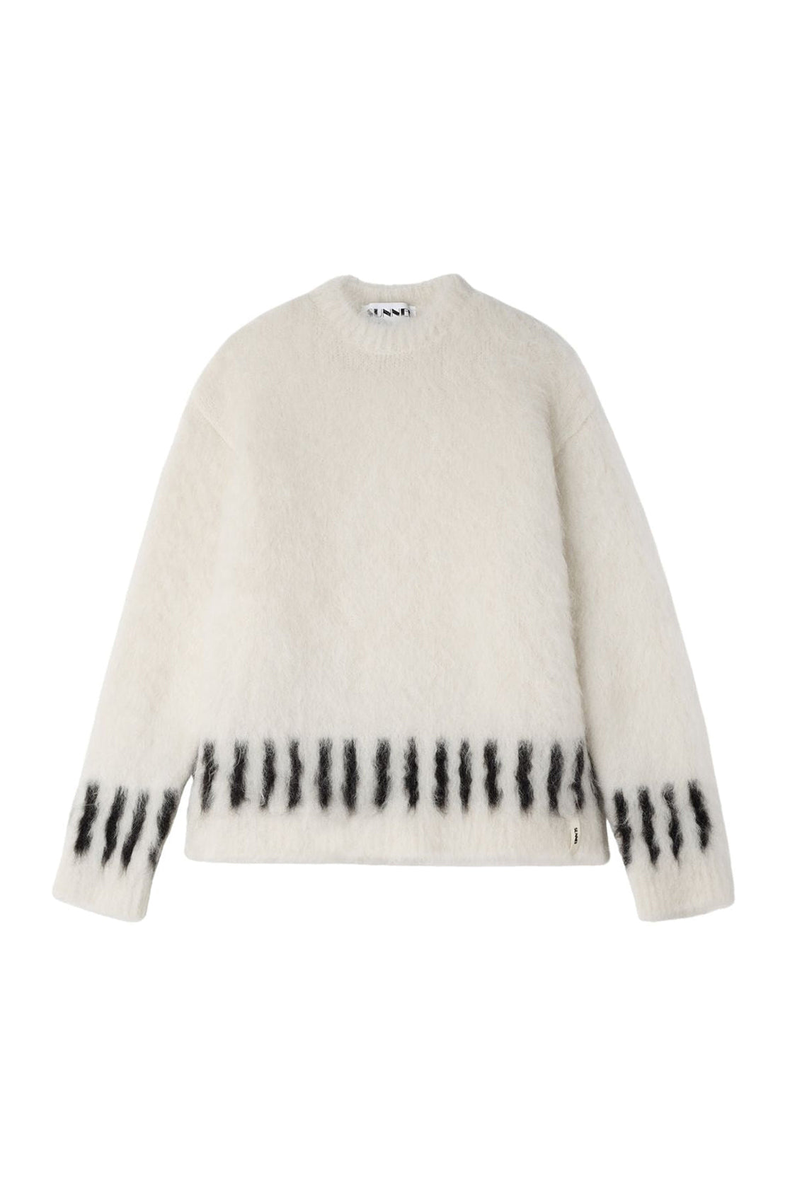 Round-neck wool knit jumper - Off White