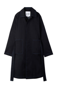Trench coat with contrasting seams - Dark Blue