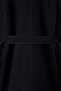 Trench coat with contrasting seams - Dark Blue