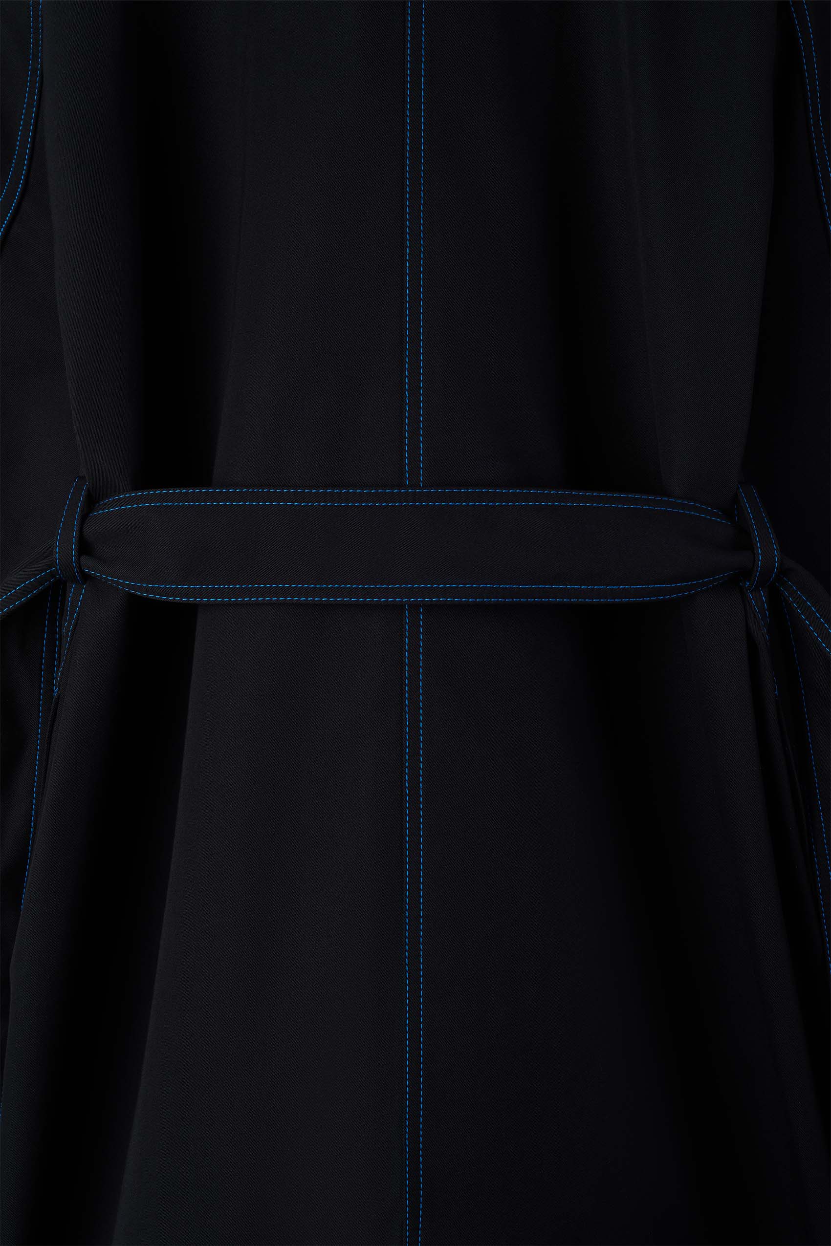 Trench coat with contrasting seams - Dark Blue