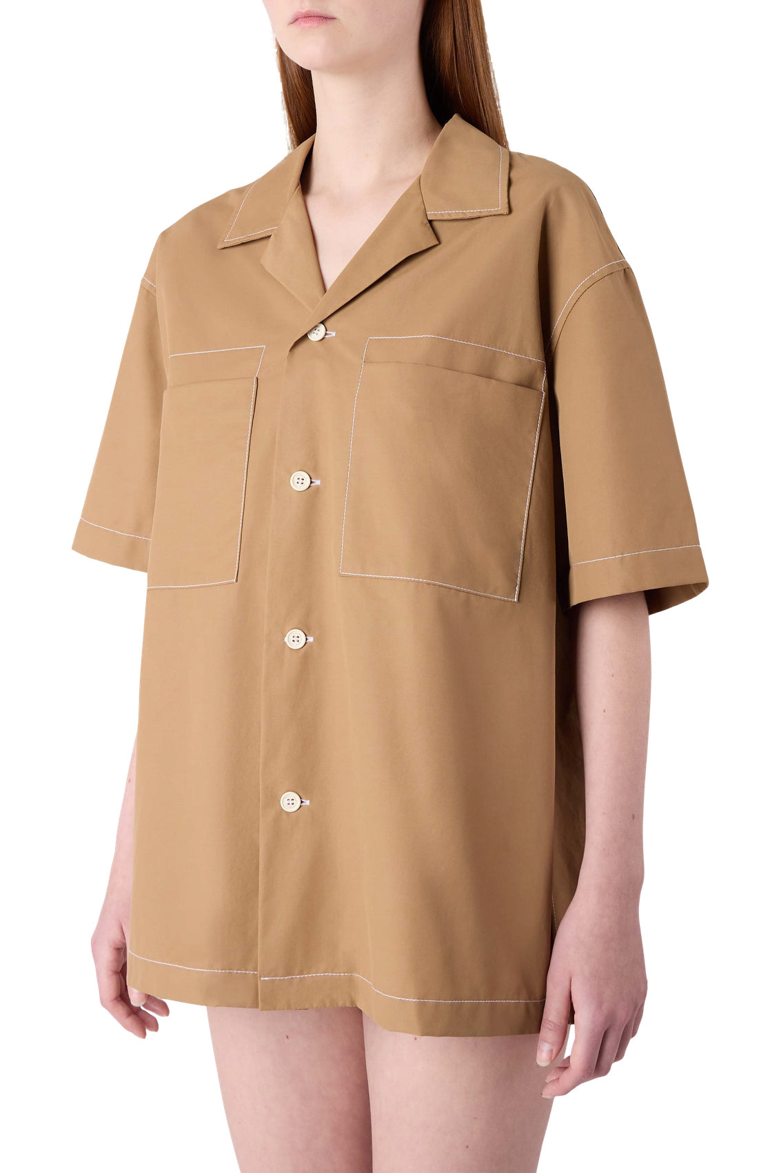 Short-sleeved shirt - Dark Beige