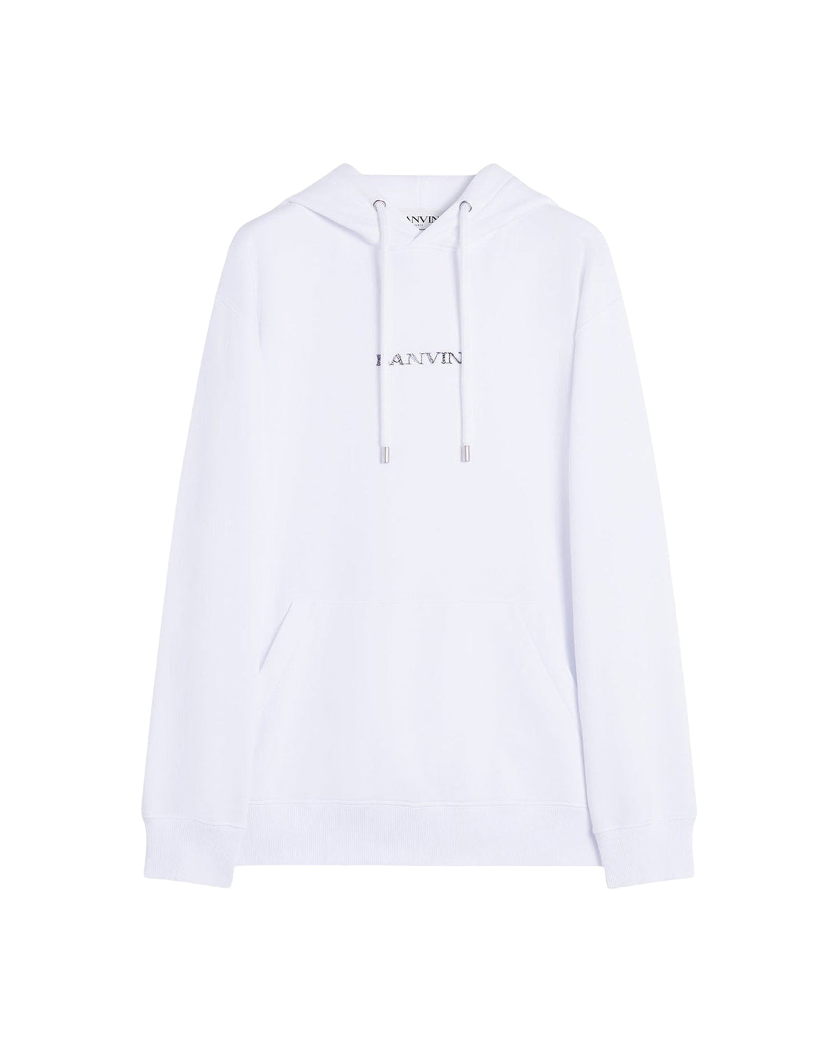 Unisex embroidered oversized hoodie - Blanc optique