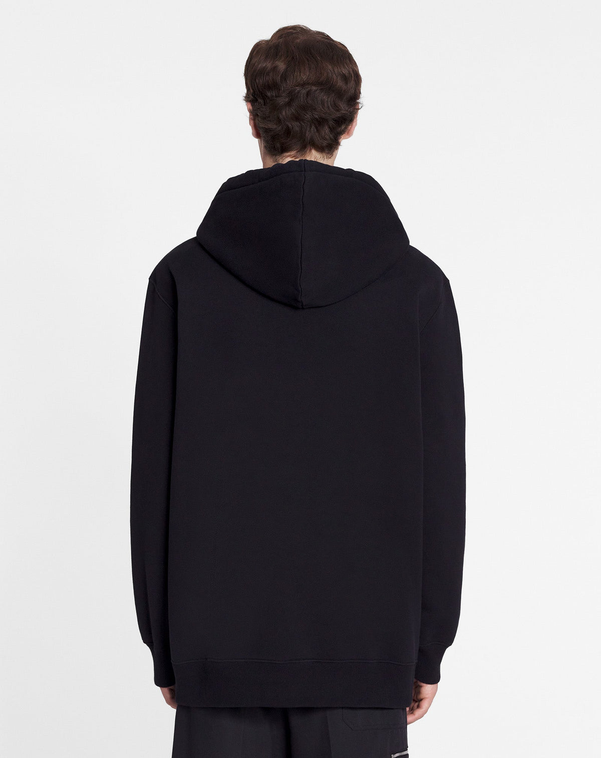 Unisex embroidered oversized hoodie - Noir