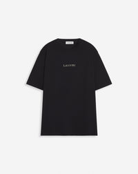 Unisex embroidered regular t-shirt - Noir