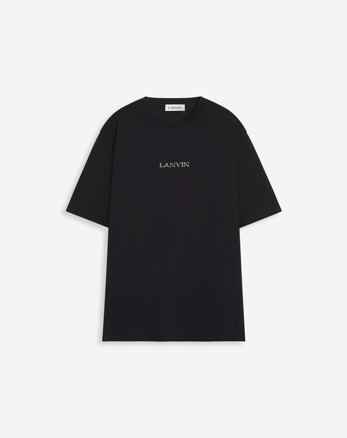 Unisex embroidered regular t-shirt - Noir