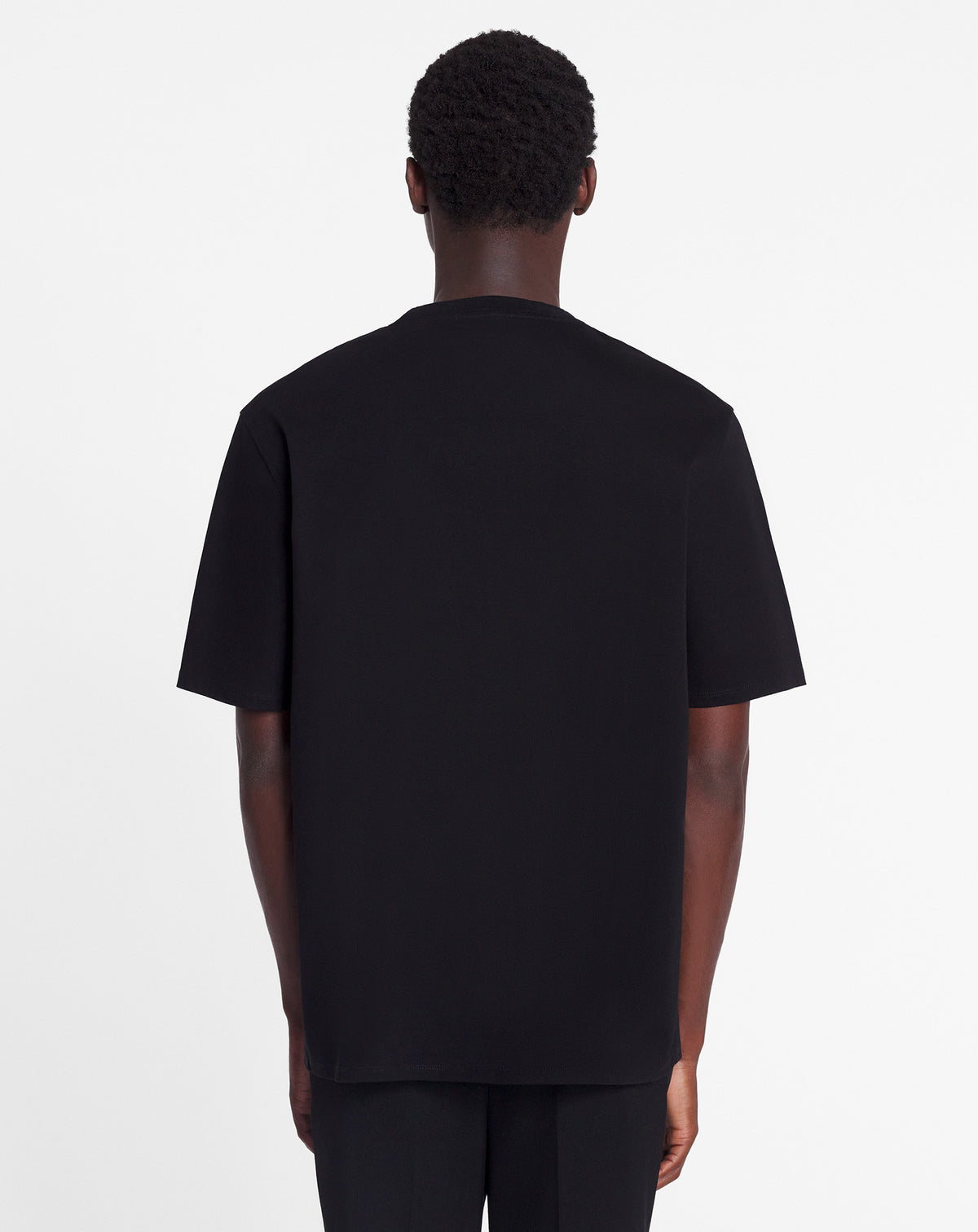 Unisex embroidered regular t-shirt - Noir