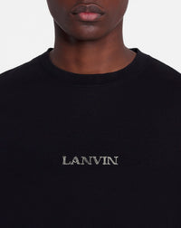 Unisex embroidered regular t-shirt - Noir