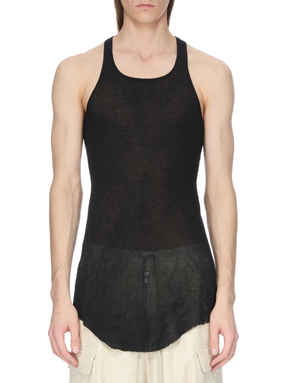 Basic ribbed vest top - Black