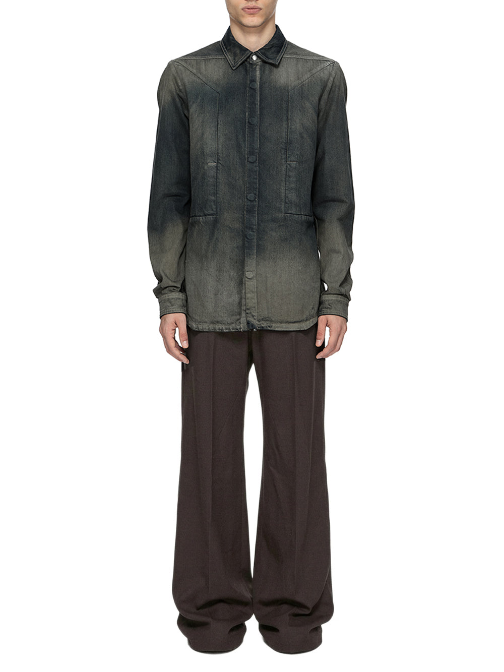Fogpocket denim shirt - Dark Dust Degrade