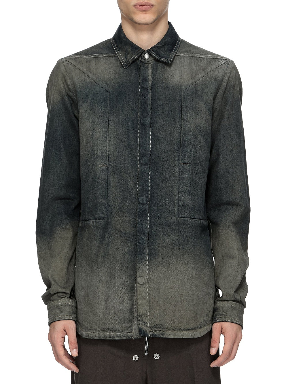 Fogpocket denim shirt - Dark Dust Degrade