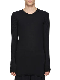 T-shirt à manches longues en maille - Black