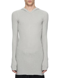 T-shirt Hooded Rib à capuche en maille - Pearl
