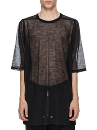 T-shirt Jumbo à manches courtes en laine - Black