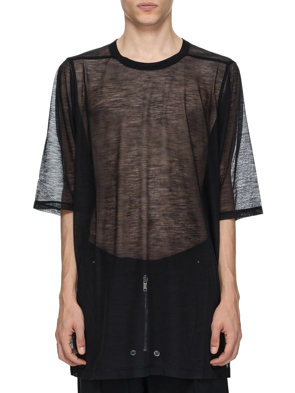 T-shirt Jumbo à manches courtes en laine - Black