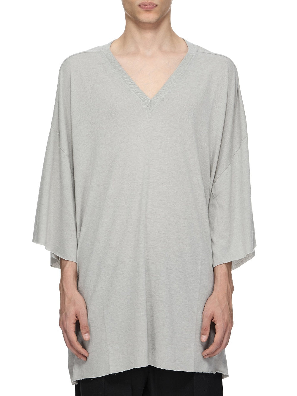 T-shirt Tommy col V - Pearl