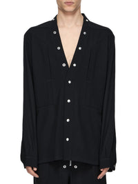 Chemise Larry Fogpocket en laine - Black