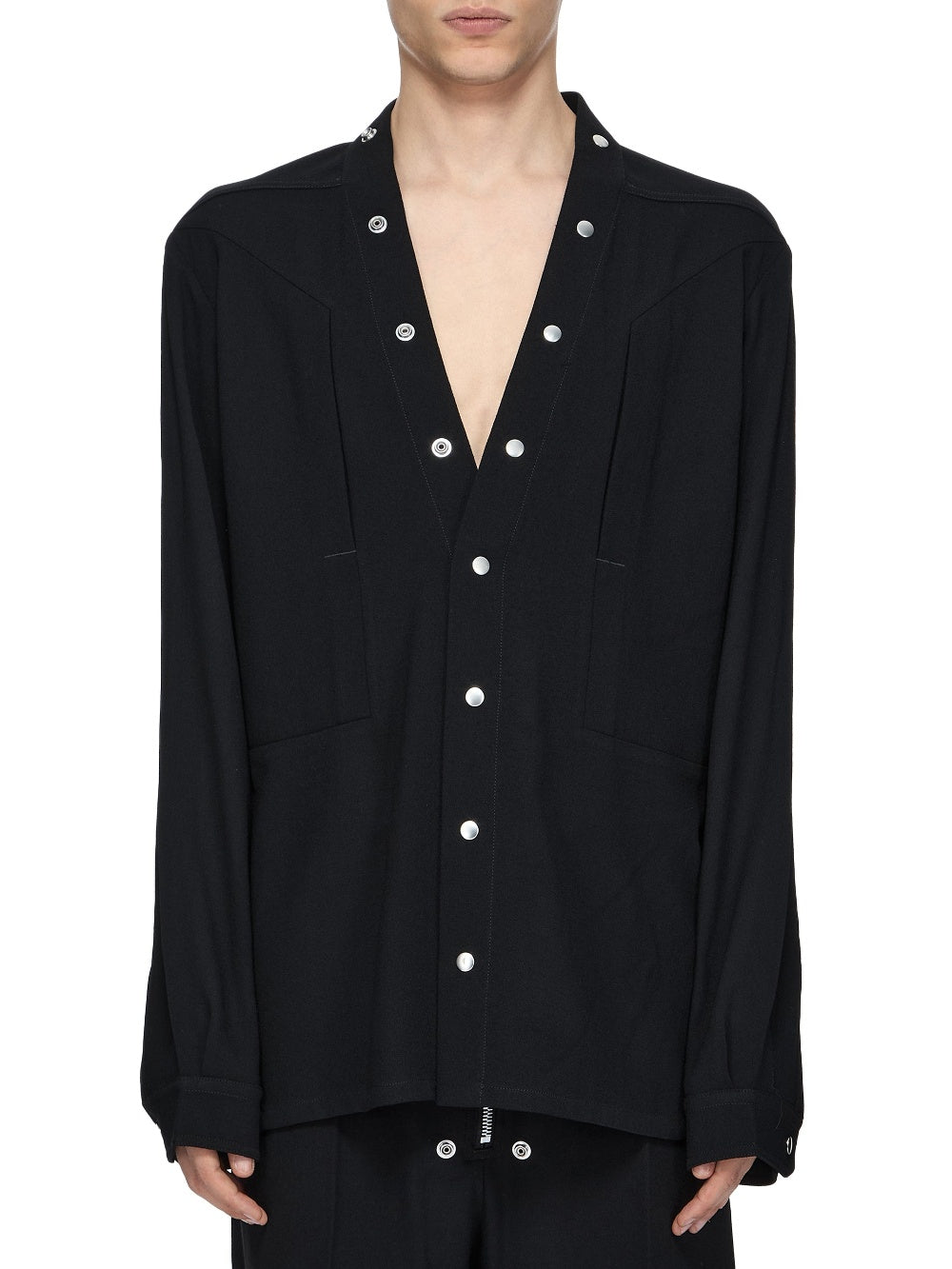 Chemise Larry Fogpocket en laine - Black