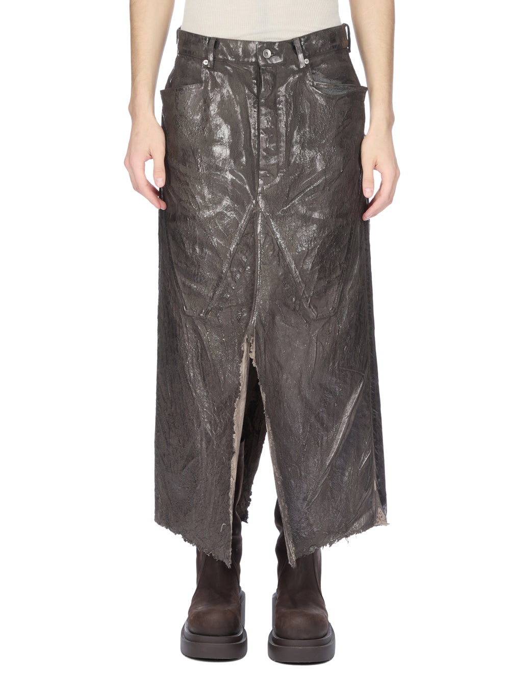 LONG SLIVERED SKIRT