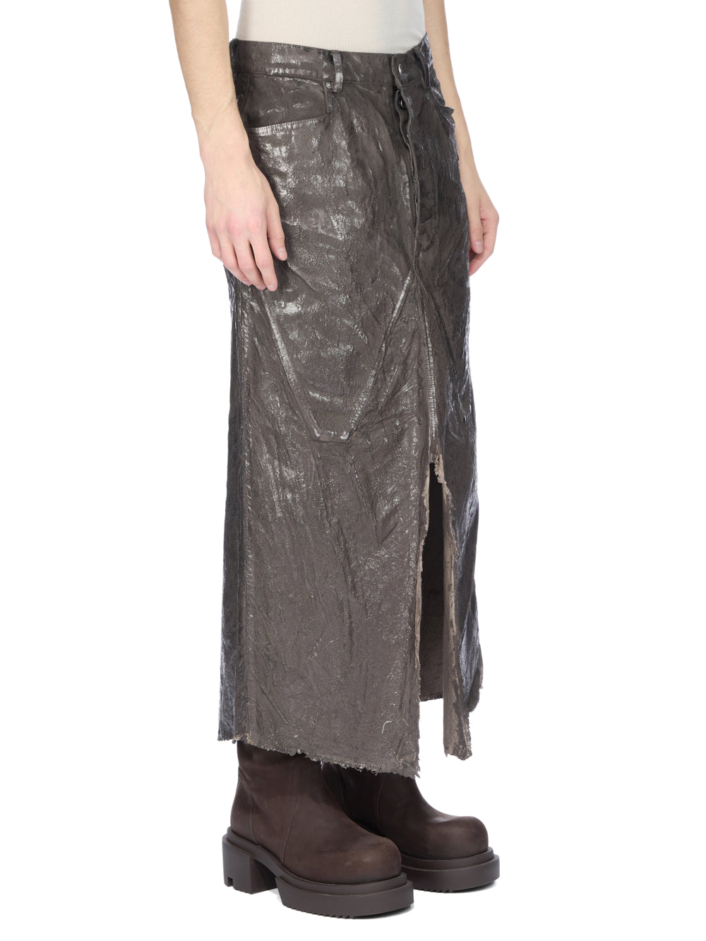 LONG SLIVERED SKIRT