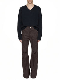 Bolan bootcut trousers in wool - Dark Dust