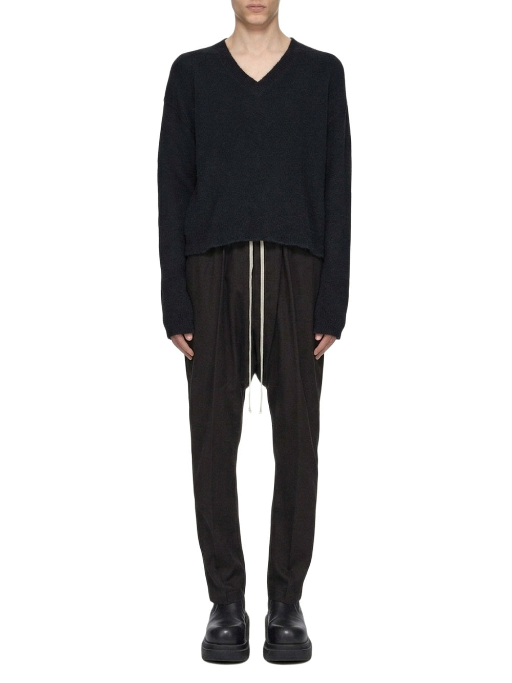 Drawstring trousers - Black