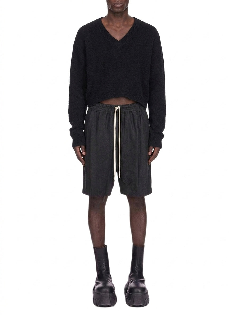 Leather boxer shorts - Black