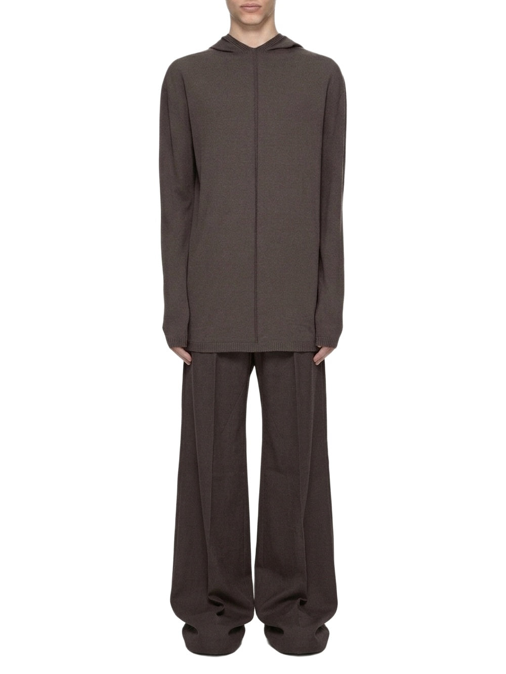 Sweatshirt oversize à capuche en laine - Dark Dust