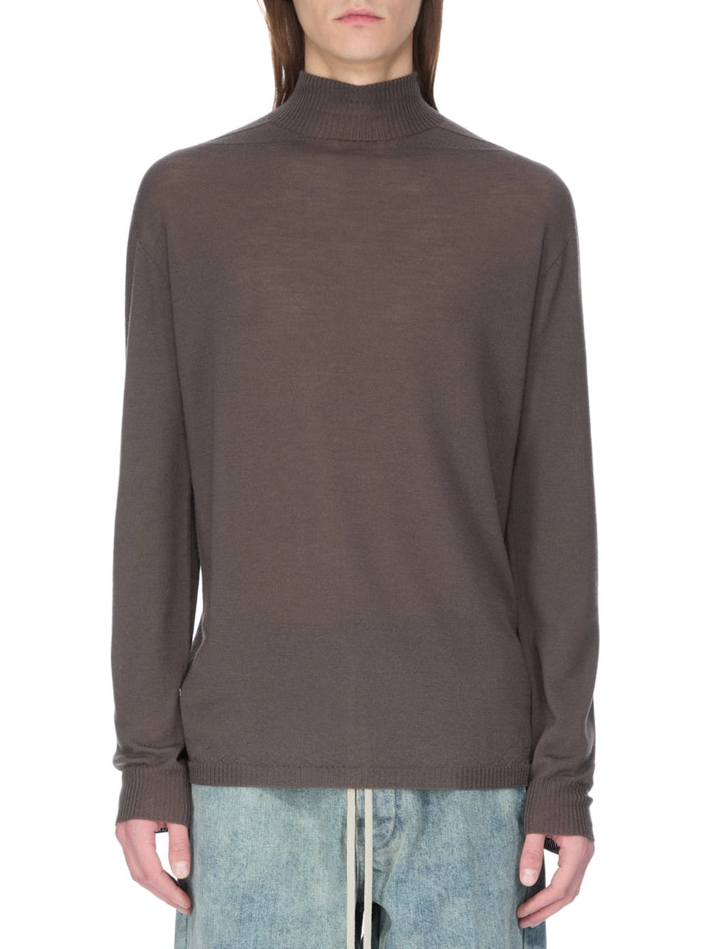 Pull oversize à col roulé en laine - Dark Dust