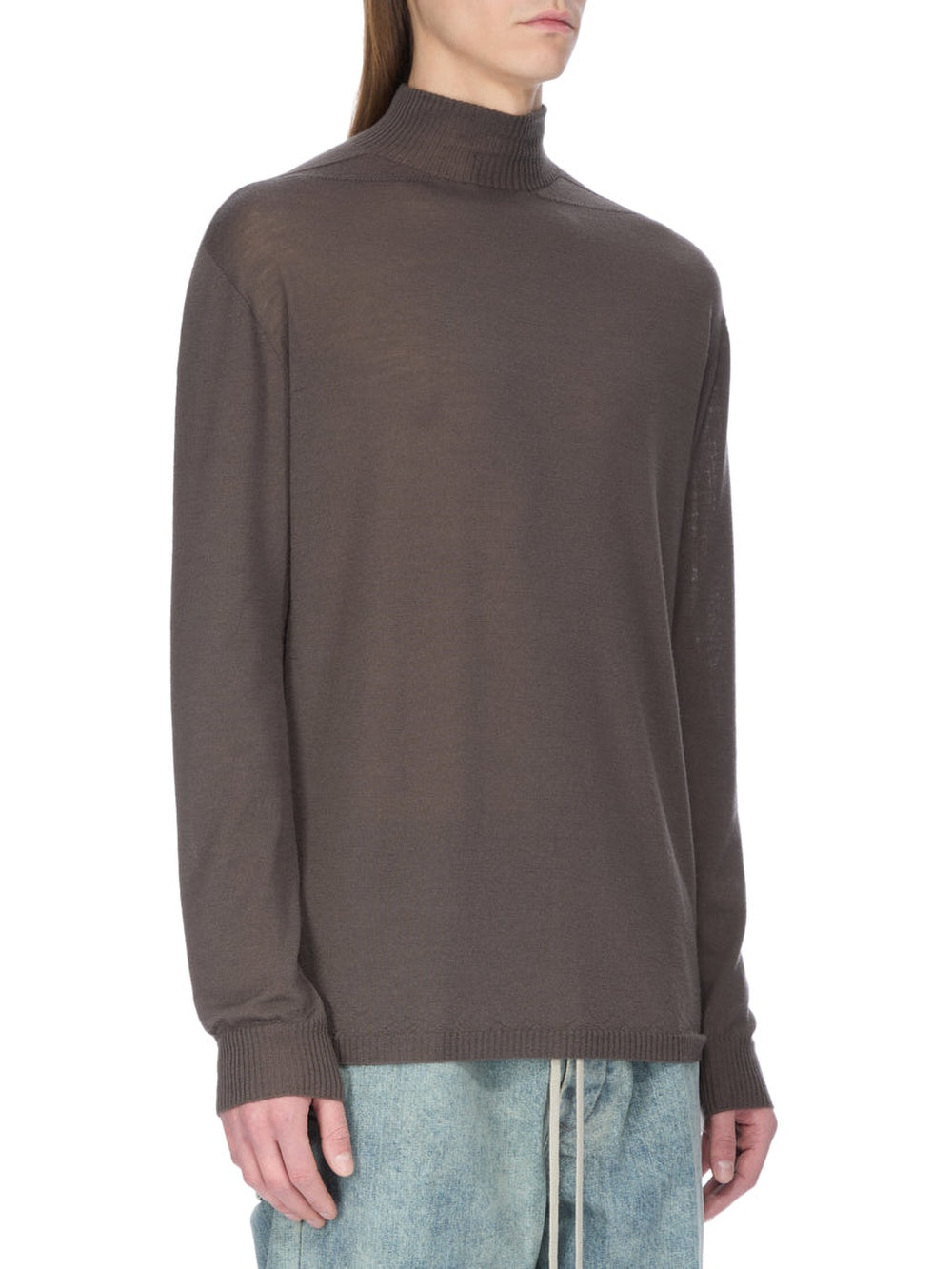 Pull oversize à col roulé en laine - Dark Dust