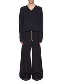 Pull Tommy col V en laine - Black
