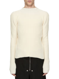 Wool crew-neck jumper - Milk