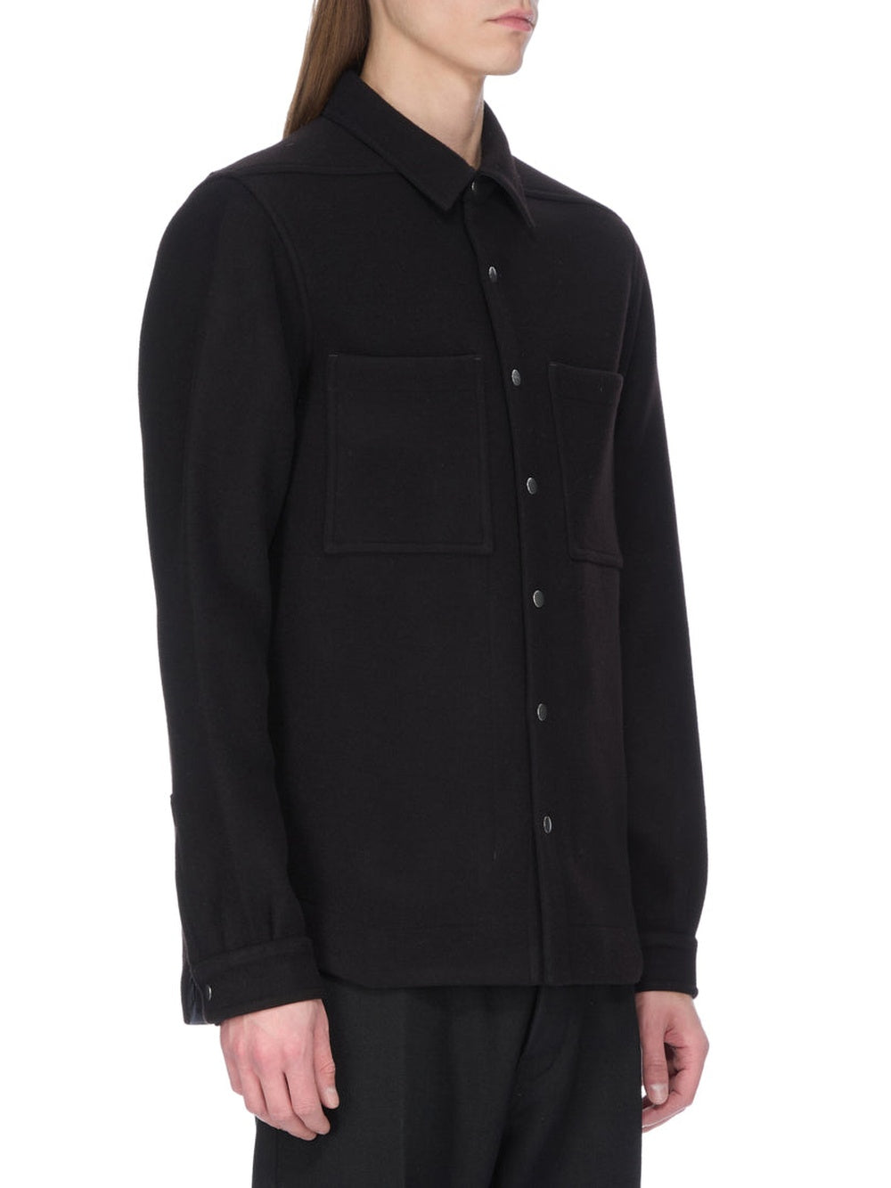 Wool overshirt - Black