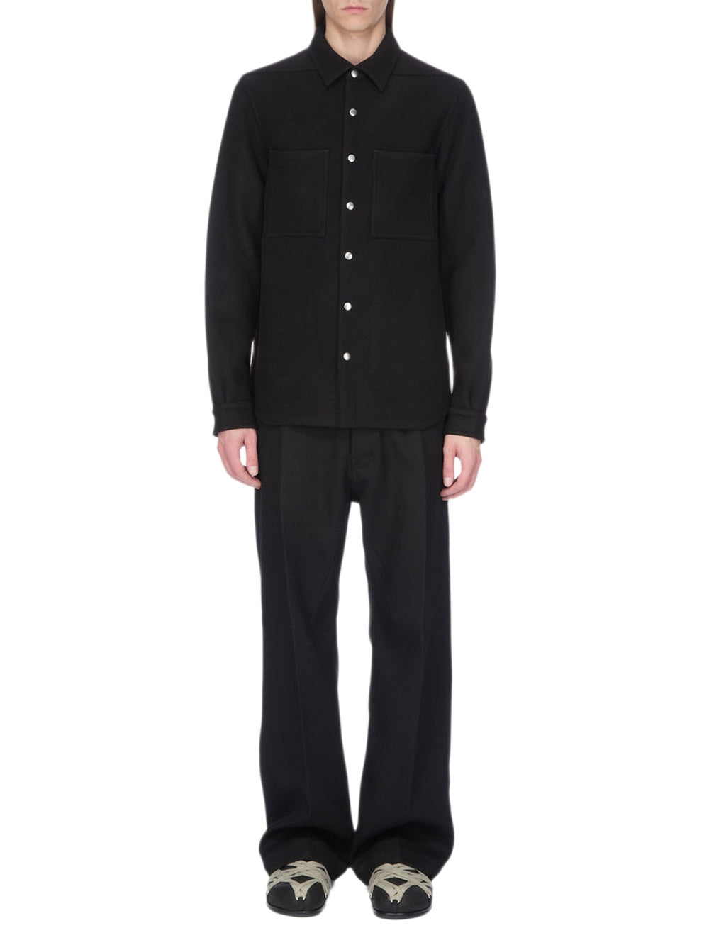 Wool overshirt - Black