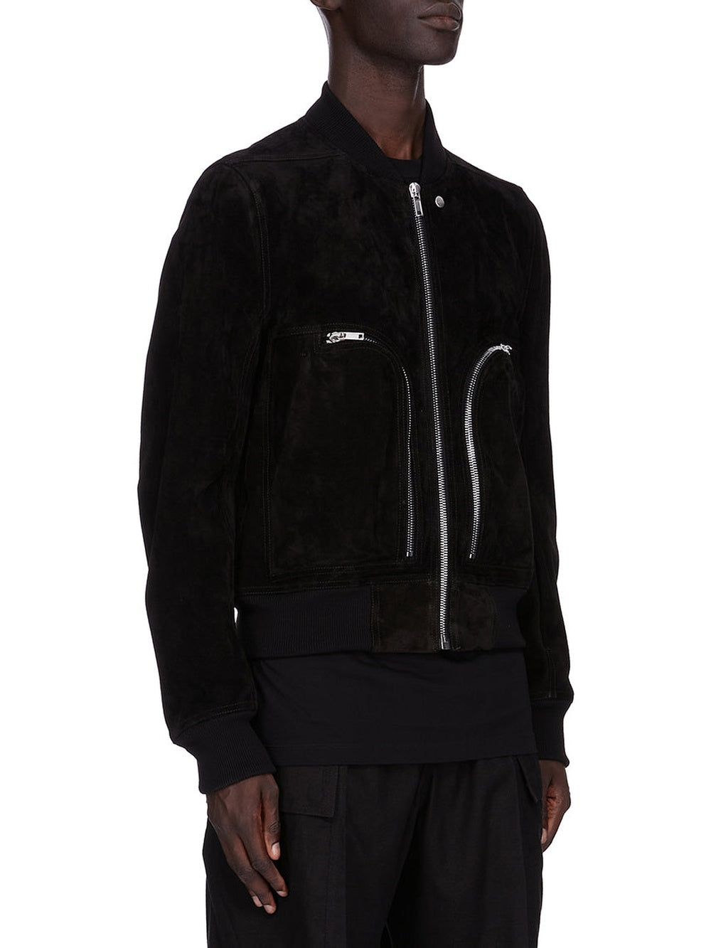 Bomber Bauhaus Flight en cuir - Black