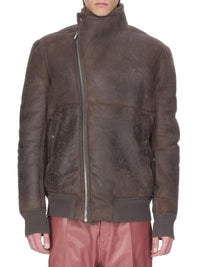 Hollywood Flight sheepskin bomber jacket - Dark Dust
